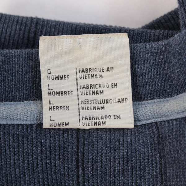 Columbia XCO Men's Large Navy Blue Pullover Sweater - Pre-owned, Stain