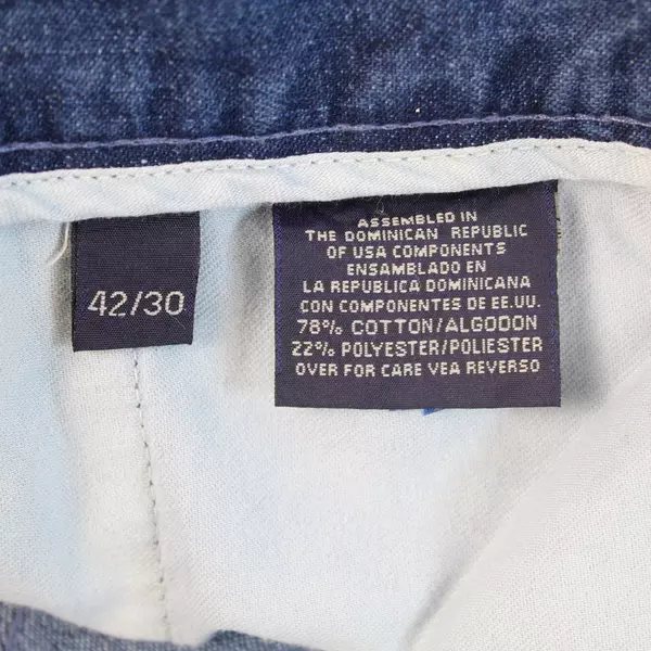 Vintage Plus Size 42/30 Cropped Denim Jeans Women's Dark Wash Sportswear