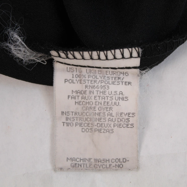 Vintage Leslie Fay Women's 16P Black Wide-Leg Pull-On Pants, Good Condition