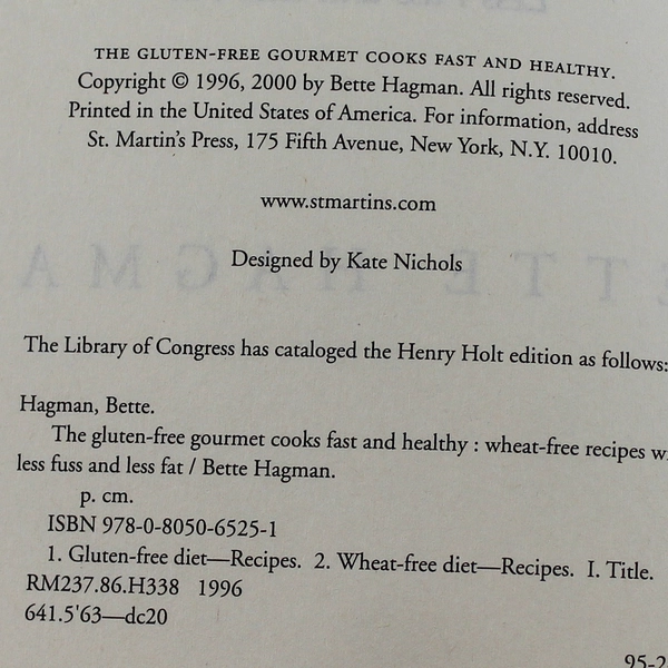 Cooks Fast And Healthy by Bette Hagman - Gluten-Free Cookbook