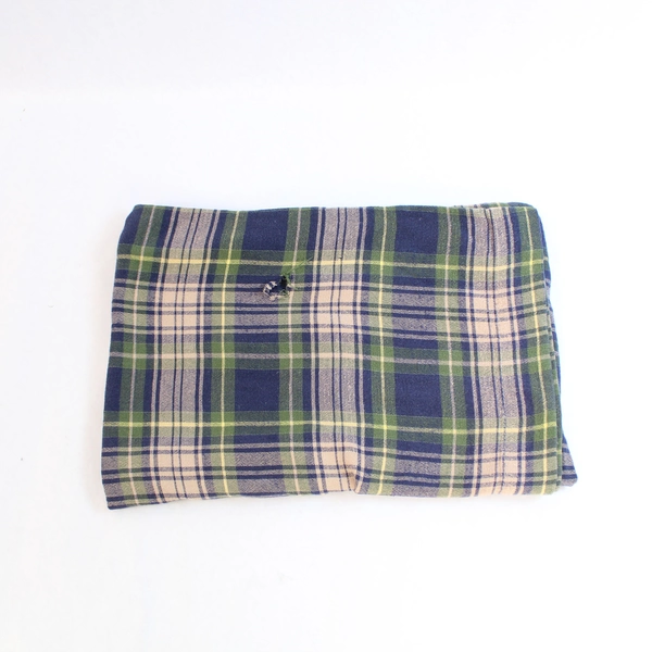 Lot of 5 Pre-Owned Fabric Pieces for DIY Crafts Stripes & Plaid