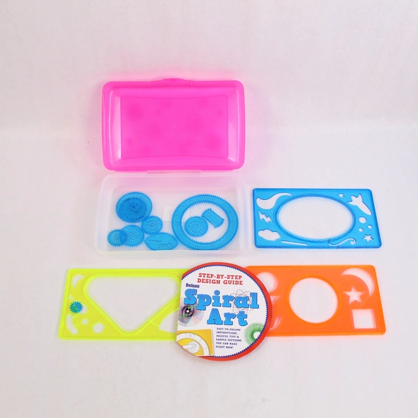 Deluxe Spiral Art Set - Pink Case, 13 Pieces, Pre-Owned, Fun for Kids