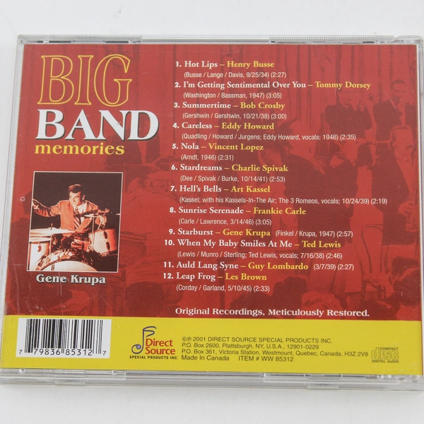 Big Band Memories CD 2001 Direct Source Special Products Good Condition