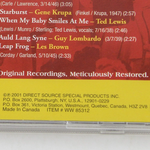 Big Band Memories CD 2001 Direct Source Special Products Good Condition