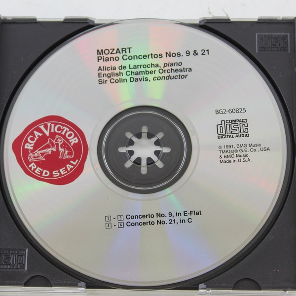 Mozart Piano Concertos CD by Larrocha & Davis BMG 1991 Good Condition