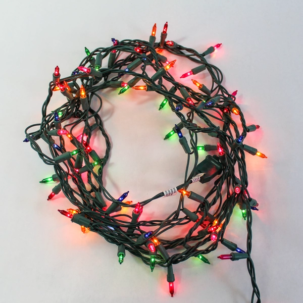 Holiday Basix Mini T5 Bulb Christmas Lights 100 Count 17ft Tested Working