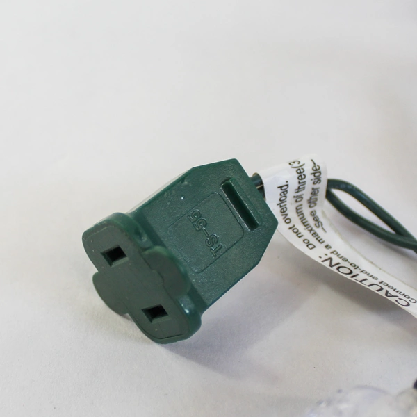 50 Faceted Christmas String Lights 50 Bulbs Green Cord Indoor Outdoor