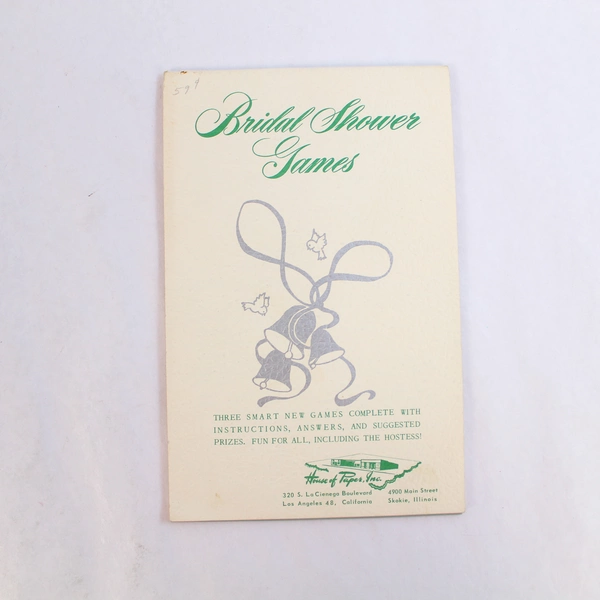 Lot of 2 Vintage House of Paper Bridal Shower & Kids Party Game Booklets