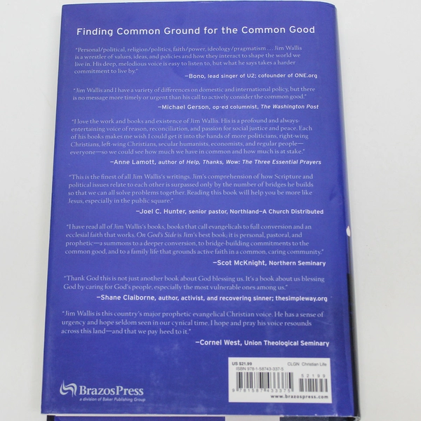 On God's Side by Jim Wallis 2013 Hardcover Book - Good Condition