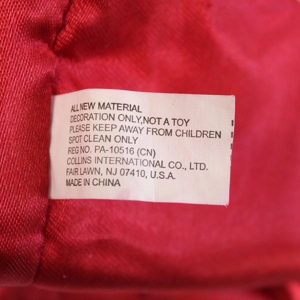 Collins International Dark Red & White Fuzzy Christmas Stocking 19.25"