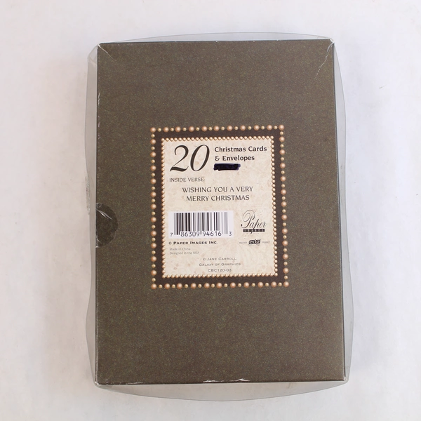 Lot of 17 Jane Carroll "Think Snow" Christmas Cards & Envelopes - Unused