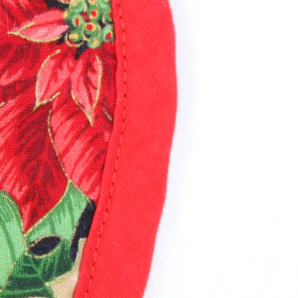 Set of 2 Personalized Christmas Placemats Poinsettia Red Green Decor