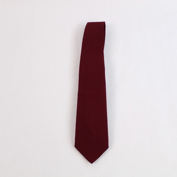 Vintage Lochcarron Lambswool Red Tie 56" Long Pre-owned with Character