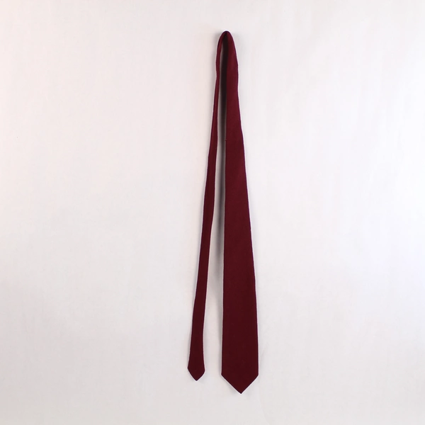 Vintage Lochcarron Lambswool Red Tie 56" Long Pre-owned with Character