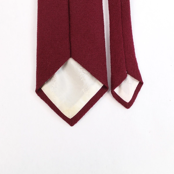 Vintage Lochcarron Lambswool Red Tie 56" Long Pre-owned with Character