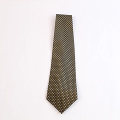 Vintage Davvero Benino Italy Mode Green Geometric Men's Tie 56" Long