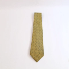 Vintage City Noble DTY Yellow Black Waves Men's Tie 56" Long Smooth Pointed