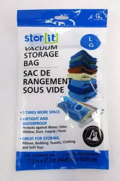 Stor It Vacuum Storage Bag Large 17.5" x 27.5" - New & Sealed