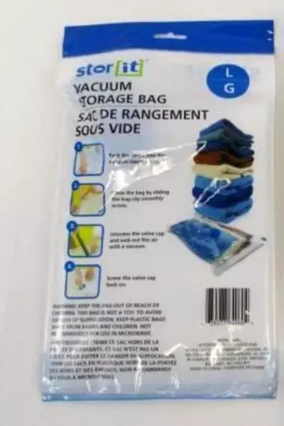 Stor It Vacuum Storage Bag Large 17.5" x 27.5" - New & Sealed
