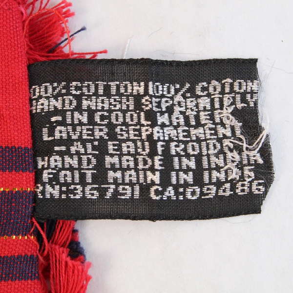 Set of 2 Vintage Christmas Plaid Placemats Red Green Fringe 17" Decor