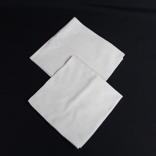 Lot of 2 Vintage Eggshell Heavy Cotton Napkins - Unique Charm, Pre-owned