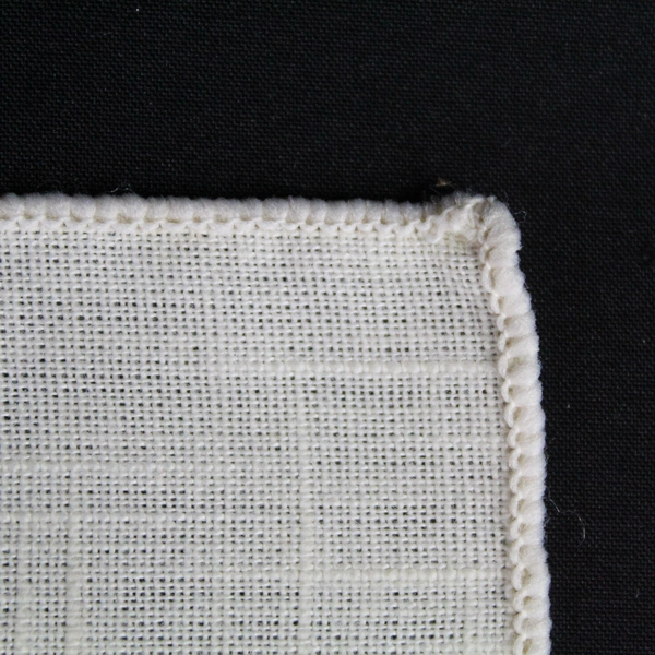 Lot of 2 Vintage Eggshell Heavy Cotton Napkins - Unique Charm, Pre-owned