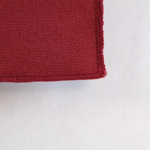 Lot of 2 Burgundy Red Woven Cloth Napkins for Dining & Holiday Hosting
