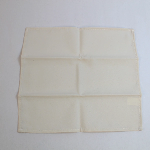 Lot of 2 Elegant Christmas Fabric Napkins Beige Floral & Solid Beige