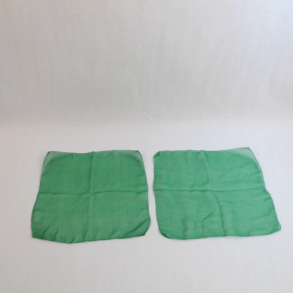 Lot of 4 Sheer Chiffon Scarves & Handkerchiefs - Green, Orange, Floral