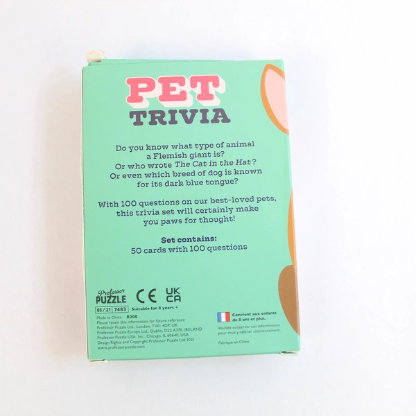 Lot of Pet Trivia Game, Coloring Book & Pencil Pouch - Pre-owned Fun Set