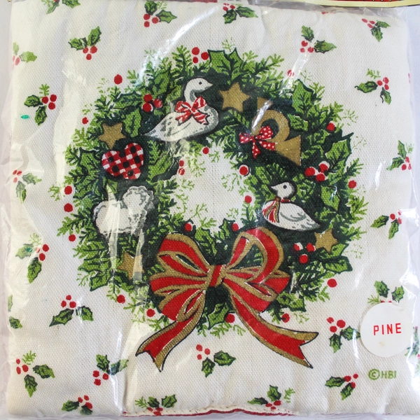 Vintage HBI Scented Pot Holder Treasures of Christmas Wreath New Sealed