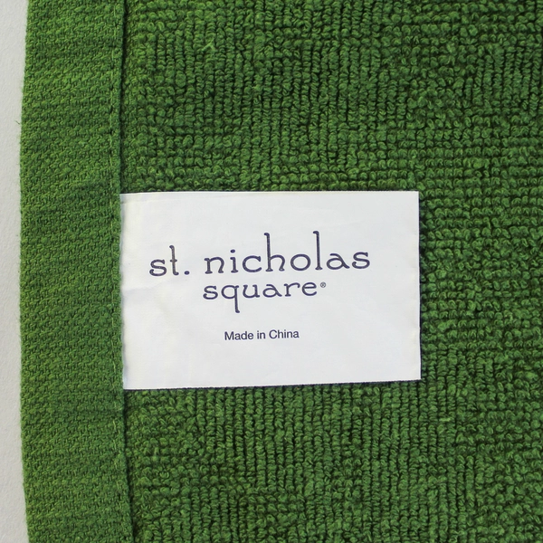 St Nicholas Square Green Christmas Towel & Pot Holder Set - Peace Design