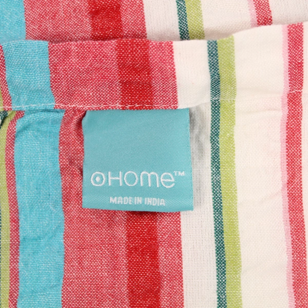 Lot of 4 Cloth Napkins - 2 Striped & 2 Solid Green for Spring/Summer Dining