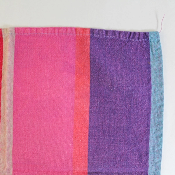 Lot of 3 Mismatched Woven Napkins - 2 Sage Green & 1 Striped, Pre-owned