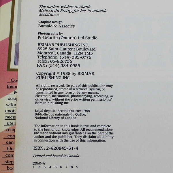 Pol Martin American Cooking Hardcover Book 1988 Brimar Publishing