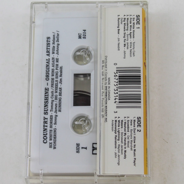 Country Sunshine Original Artists Cassette Tape - Madacy Music Group