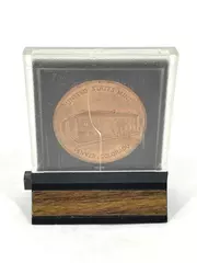 Bronze Denver Mint Building Token with Treasury Seal & Display Case Pre-Owned
