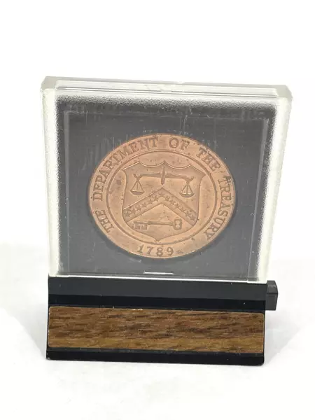 Bronze Denver Mint Building Token with Treasury Seal & Display Case Pre-Owned