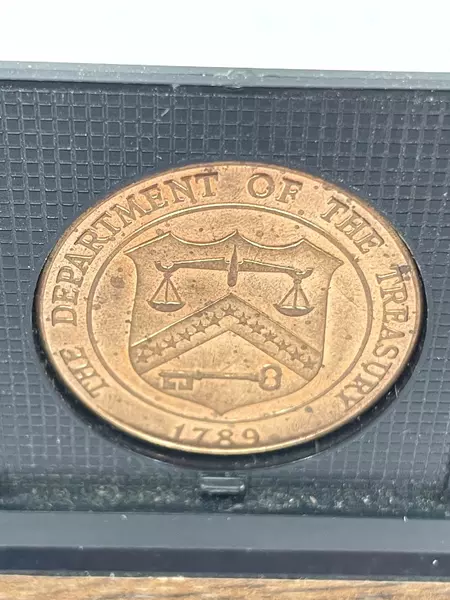 Bronze Denver Mint Building Token with Treasury Seal & Display Case Pre-Owned