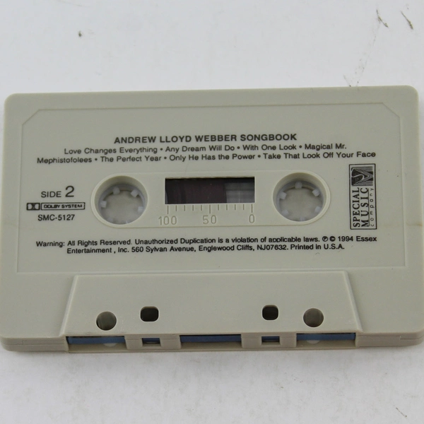 Andrew Lloyd Webber Songbook Audio Cassette 1994 Essex, 16 Iconic Songs