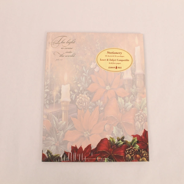 Vintage Leanin' Tree 1999 Christmas Stationery Set John 3:19 Sealed 18 Sheets