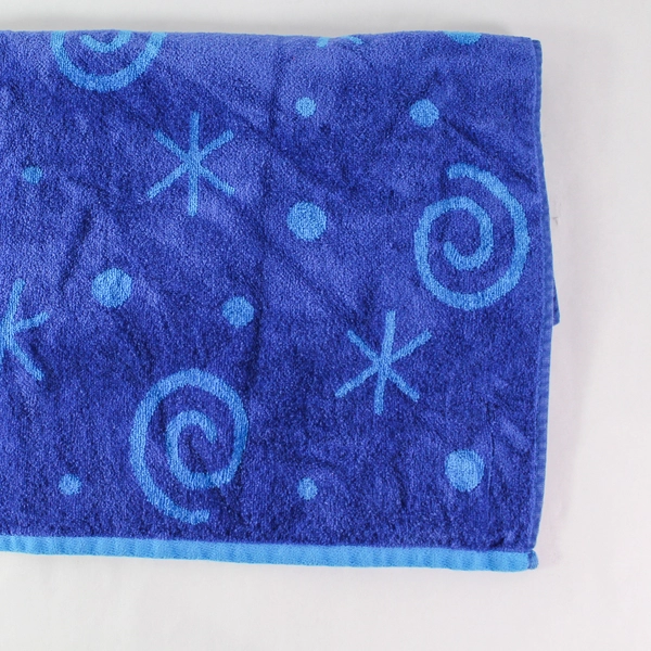 Holiday At Home Blue Christmas Bath Towel Penguin Design Cotton 45"x19.5"