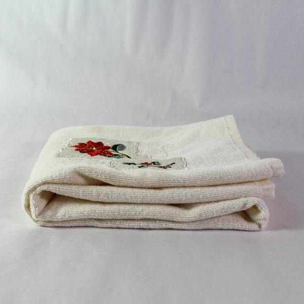 Vtg Barth & Dreyfuss Embroidered Christmas Towel - Holiday Decor, Stains
