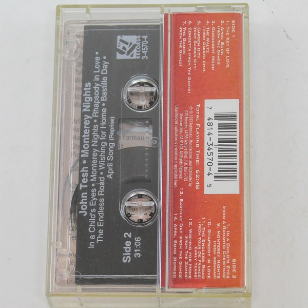 John Tesh Monterey Nights Audio Cassette 1993 Good Condition