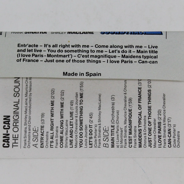 Can-Can Original Soundtrack Cassette Frank Sinatra Shirley MacLaine