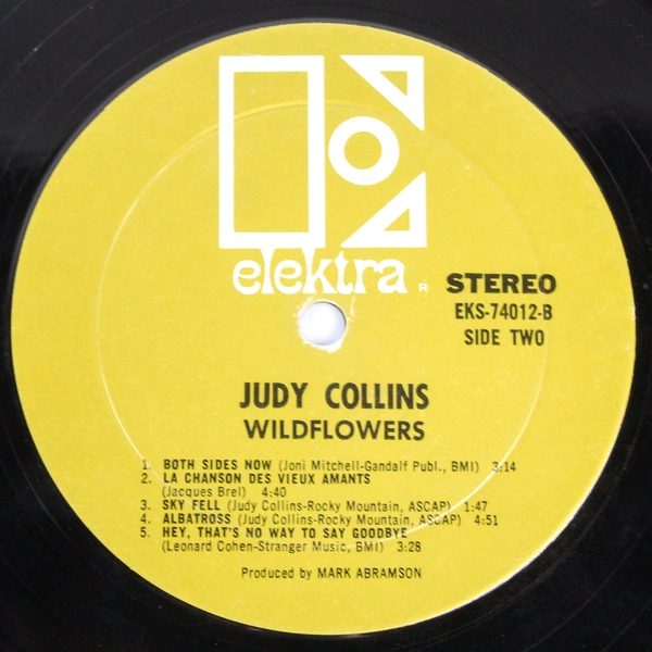 Judy Collins Wildflowers Vinyl LP 1967 Original Elektra EKS-74012 As-Is