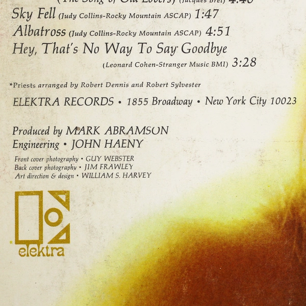 Judy Collins Wildflowers Vinyl LP 1967 Original Elektra EKS-74012 As-Is