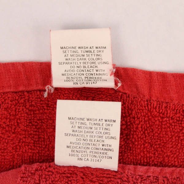 Set of 2 Vintage R.A. Briggs Christmas Noel Towels Red Holiday Decor