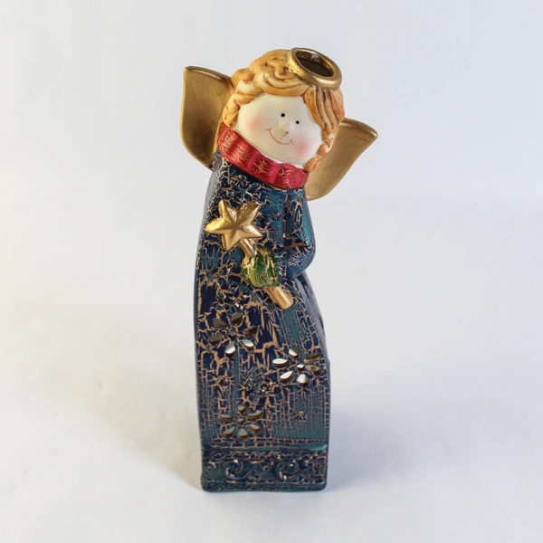 Pier 1 Imports Angel Tealight Holder 8.5" Farmhouse Holiday Decor