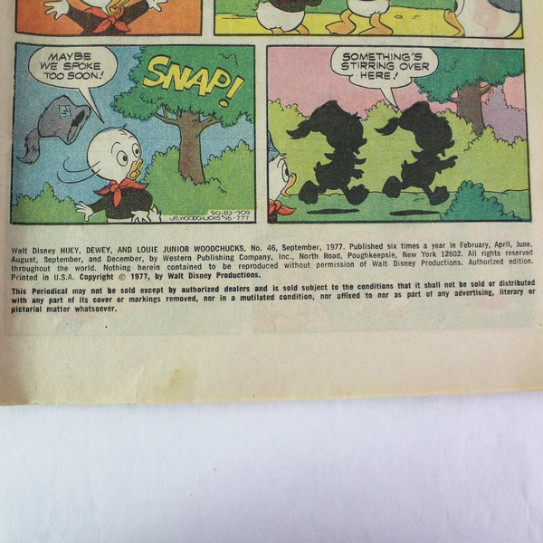 Vintage Walt Disney Huey Dewey Louie Comic Book 1977 - Pre-Owned, Worn